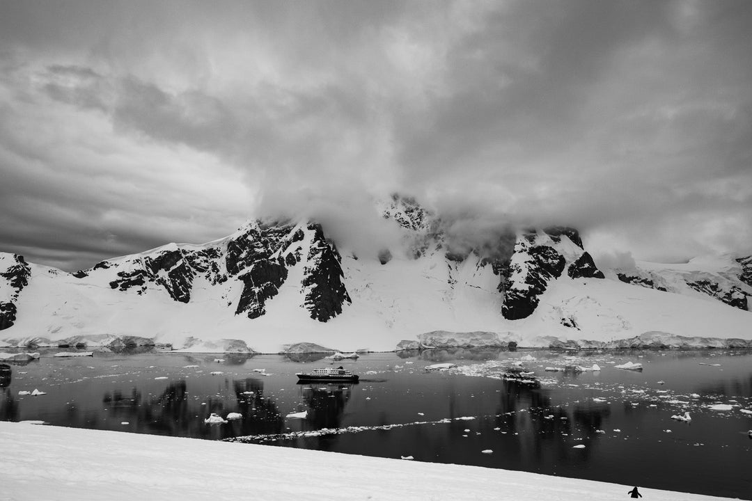 Peaceful Anchoring in Black and White - Visiting This World