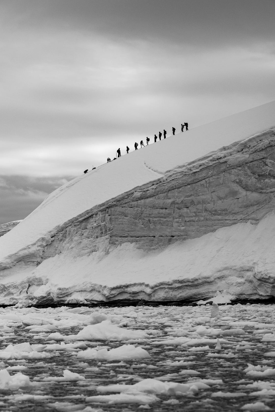 Preparing for the Climb in Black and White - Visiting This World