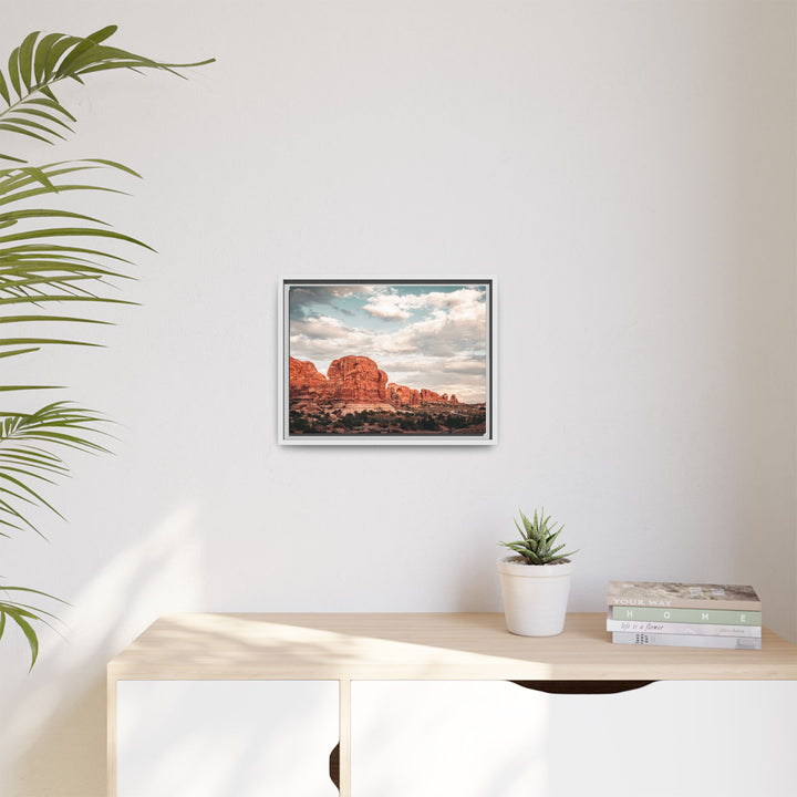 A Desert Sunset | Patience | Framed Matte Canvas Art Print | Elemental Escape Collection