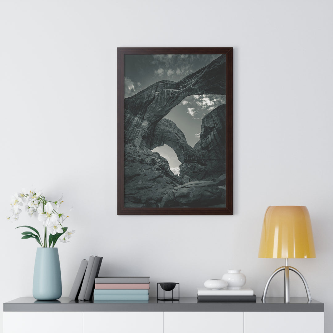 Natural Frames Part 4 in Black and White - Framed Print