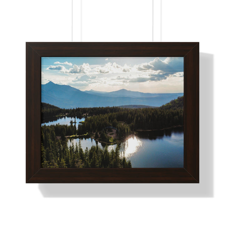 Cool Mountain Lakes - Framed Print
