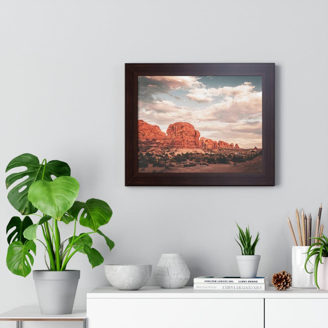 A Desert Sunset - Framed Print