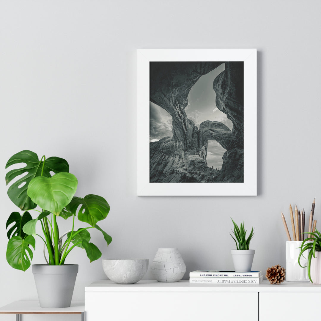 Natural Frames Part 1 in Black and White - Framed Print