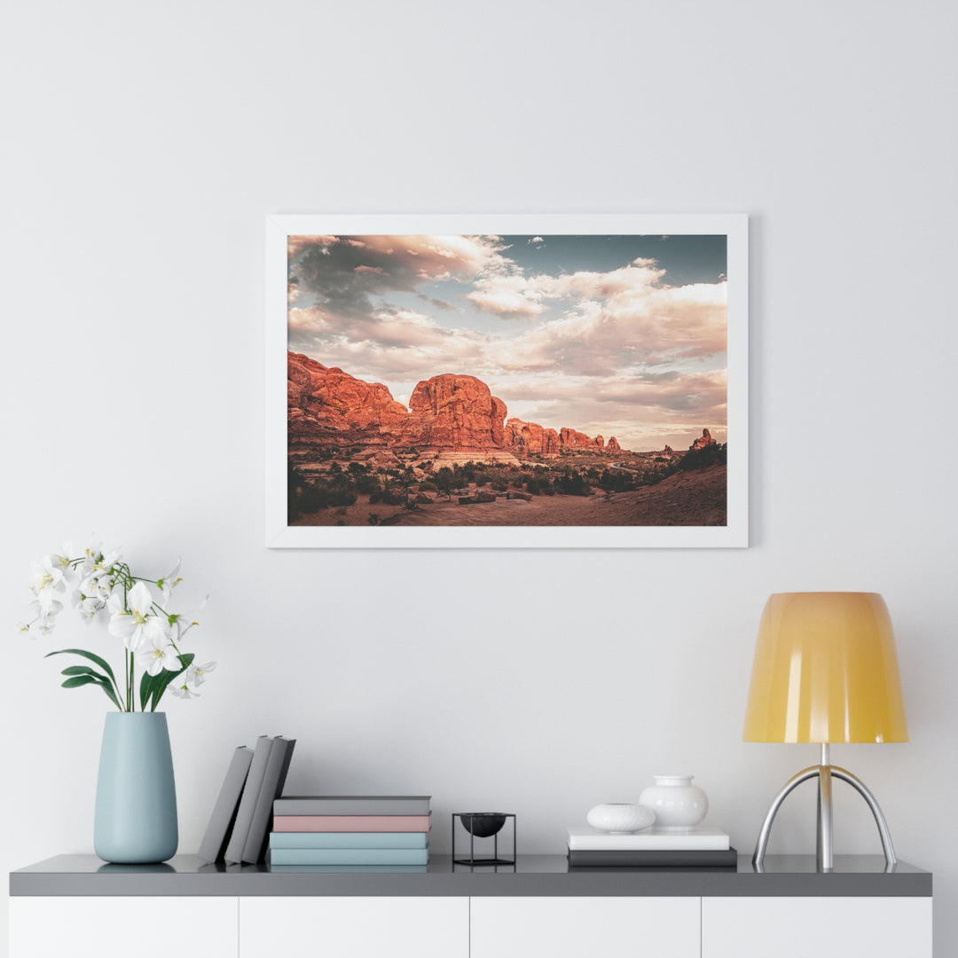 A Desert Sunset - Framed Print