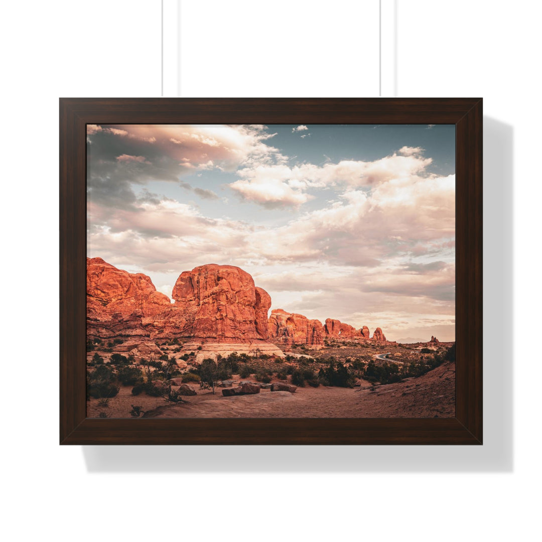 A Desert Sunset - Framed Print