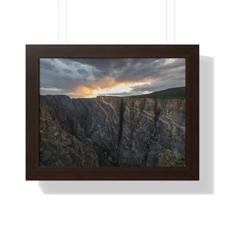 Painted Wall at Sunset Part 1 - Framed Print