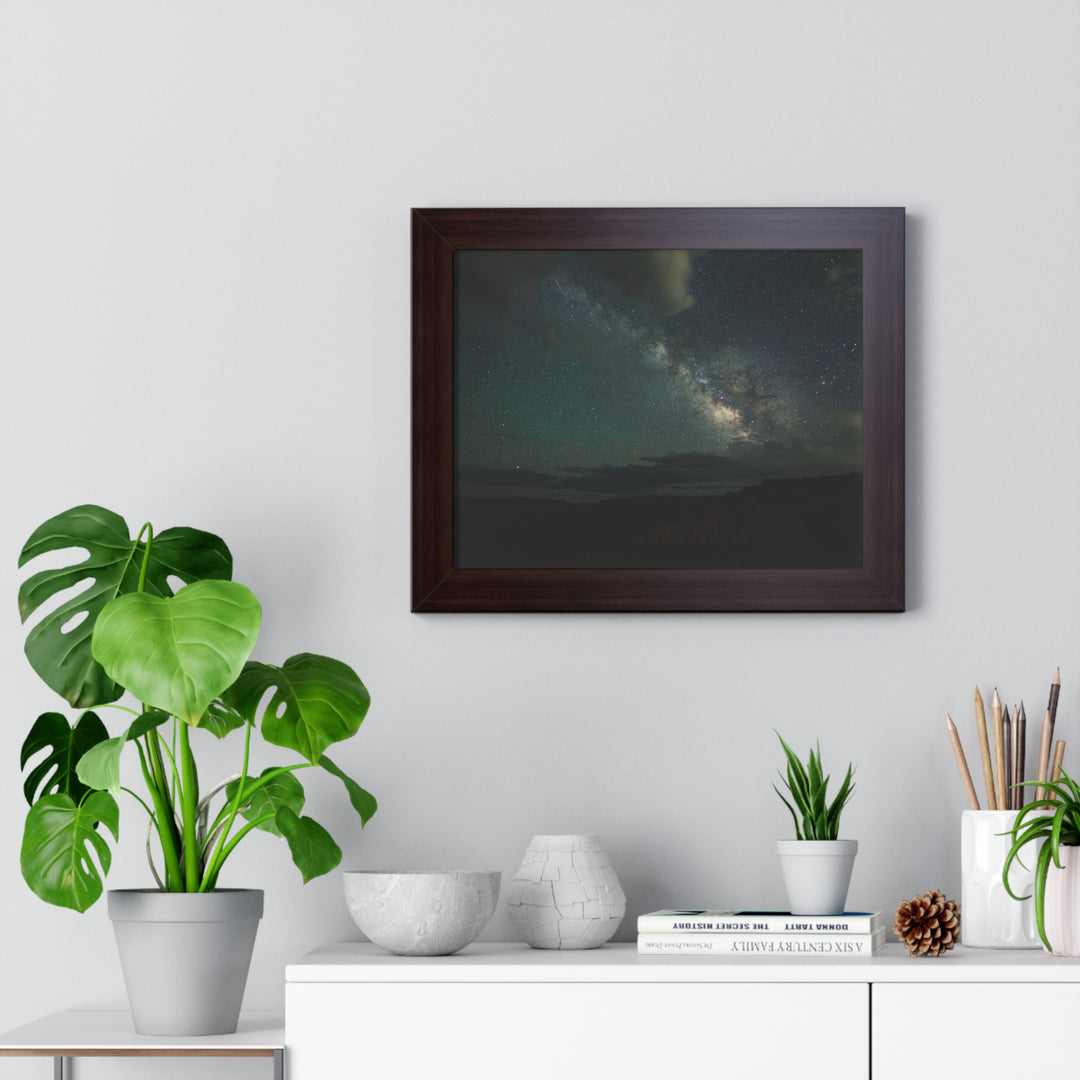 Milky Way Through the Clouds Part 2 - Framed Print