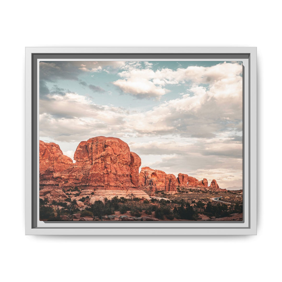 A Desert Sunset | Patience | Framed Matte Canvas Art Print | Elemental Escape Collection