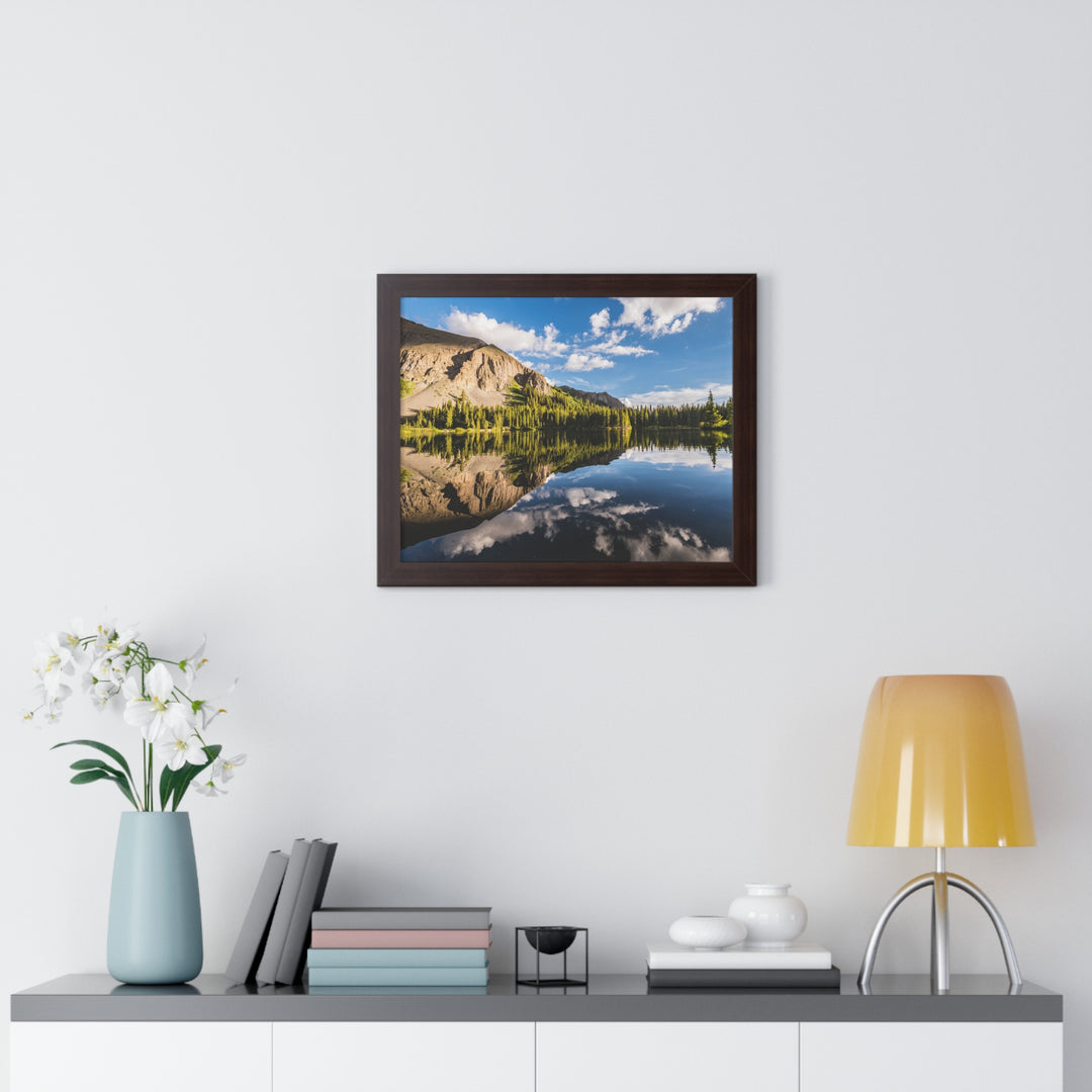 Mountain Scene Reflected - Framed Print
