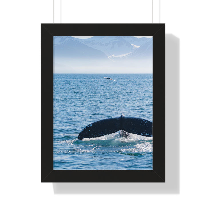 A Whale and A Mountain - Framed Print