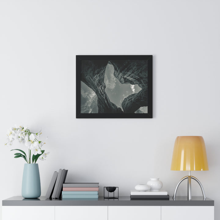 Natural Frames Part 3 in Black and White - Framed Print