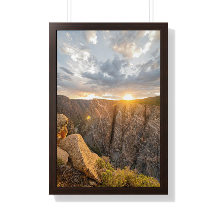 Painted Wall at Sunset Part 2 - Framed Print