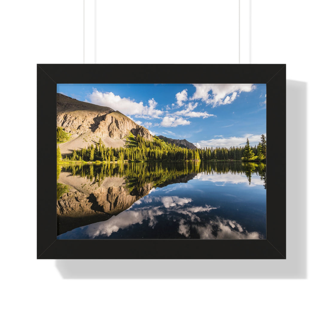 Mountain Scene Reflected - Framed Print
