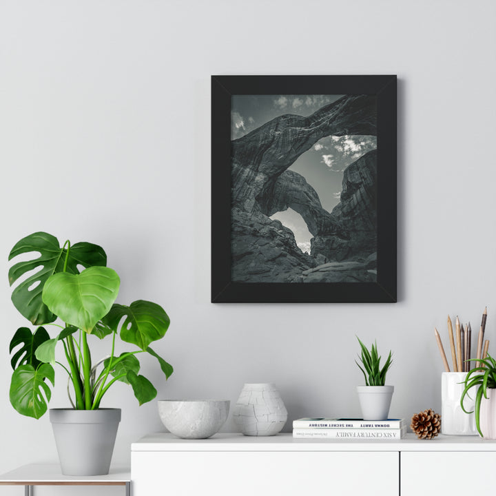 Natural Frames Part 4 in Black and White - Framed Print