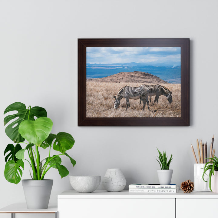 Zebra-Striped Expanse - Framed Print