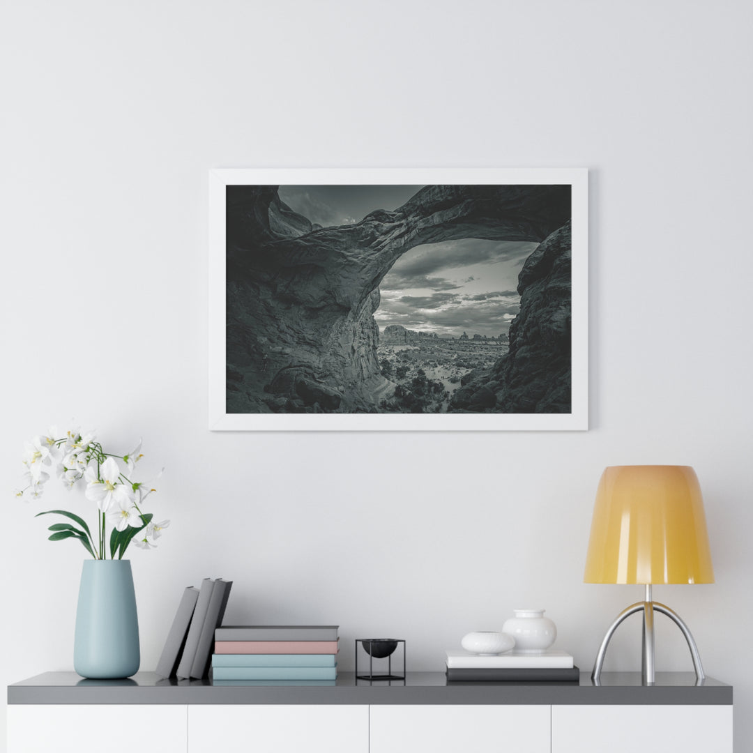 Natural Frames Part 2 in Black and White - Framed Print