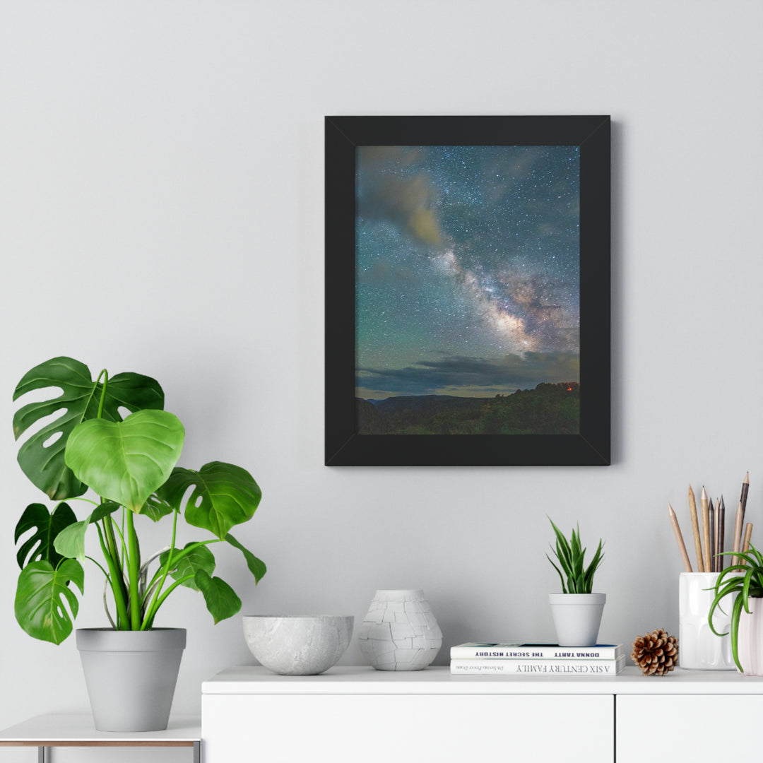Milky Way Through the Clouds Part 1 - Framed Print