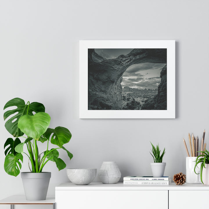 Natural Frames Part 2 in Black and White - Framed Print