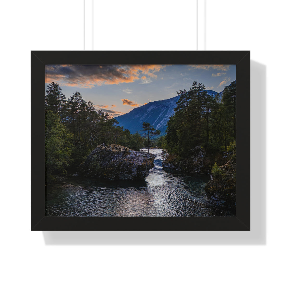 Whispering Waters at Dusk - Framed Print