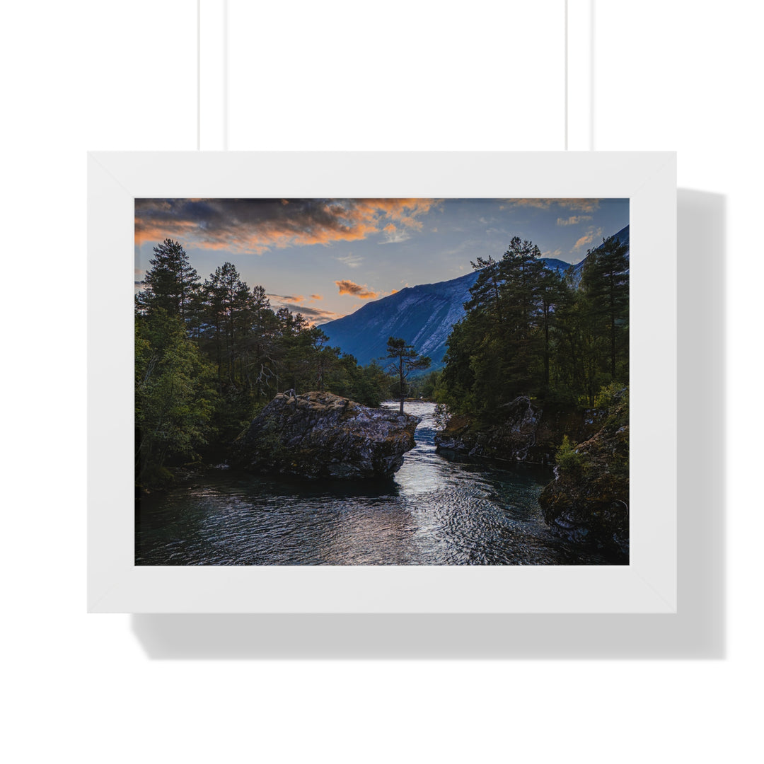 Whispering Waters at Dusk - Framed Print