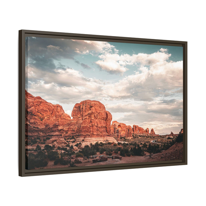A Desert Sunset | Patience | Framed Matte Canvas Art Print | Elemental Escape Collection