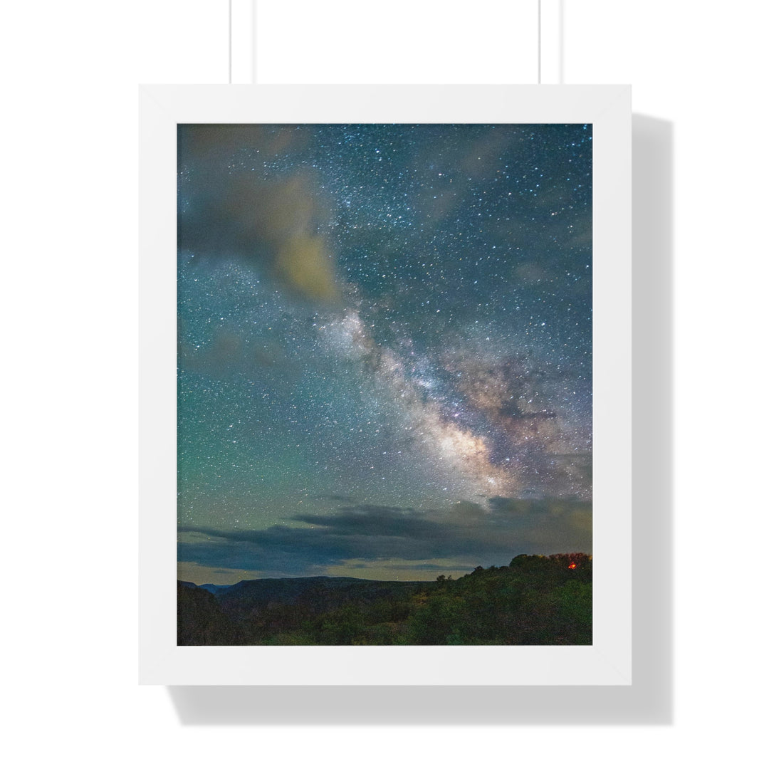 Milky Way Through the Clouds Part 1 - Framed Print