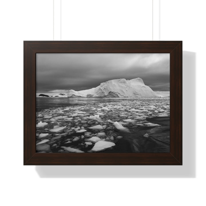 Lane of Ice In Black and White - Framed Print