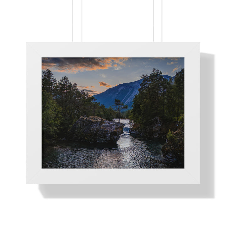 Whispering Waters at Dusk - Framed Print