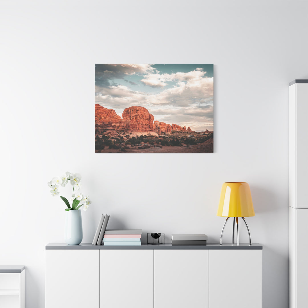 A Desert Sunset | Patience | Matte Canvas Art Print | Elemental Escape Collection