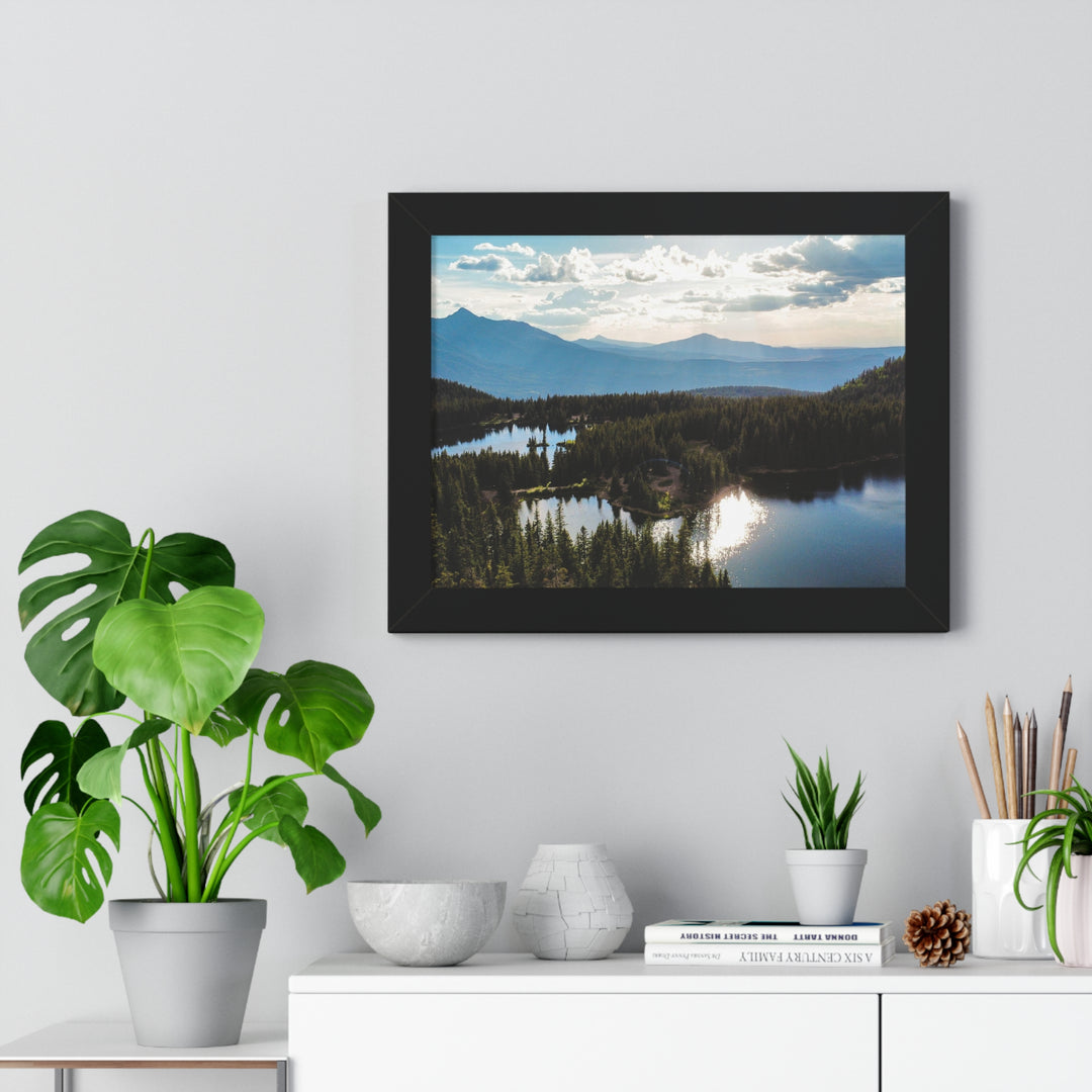 Cool Mountain Lakes - Framed Print