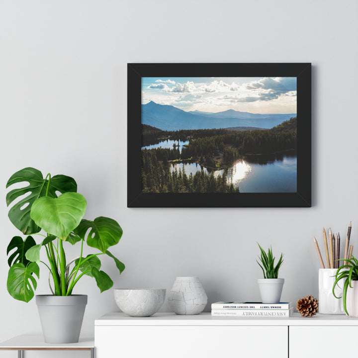 Cool Mountain Lakes - Framed Print