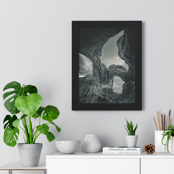 Natural Frames Part 1 in Black and White - Framed Print