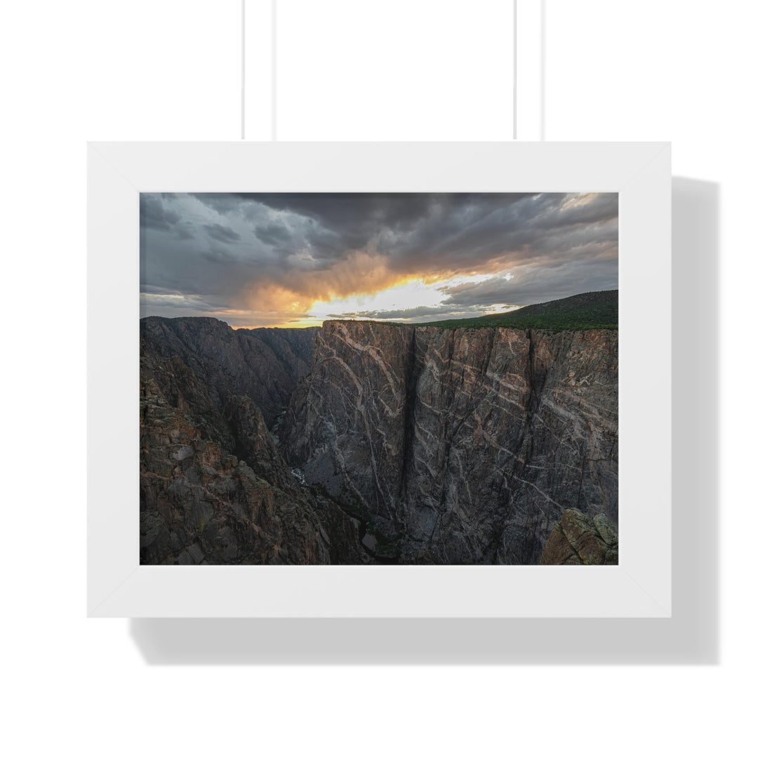 Painted Wall at Sunset Part 1 - Framed Print