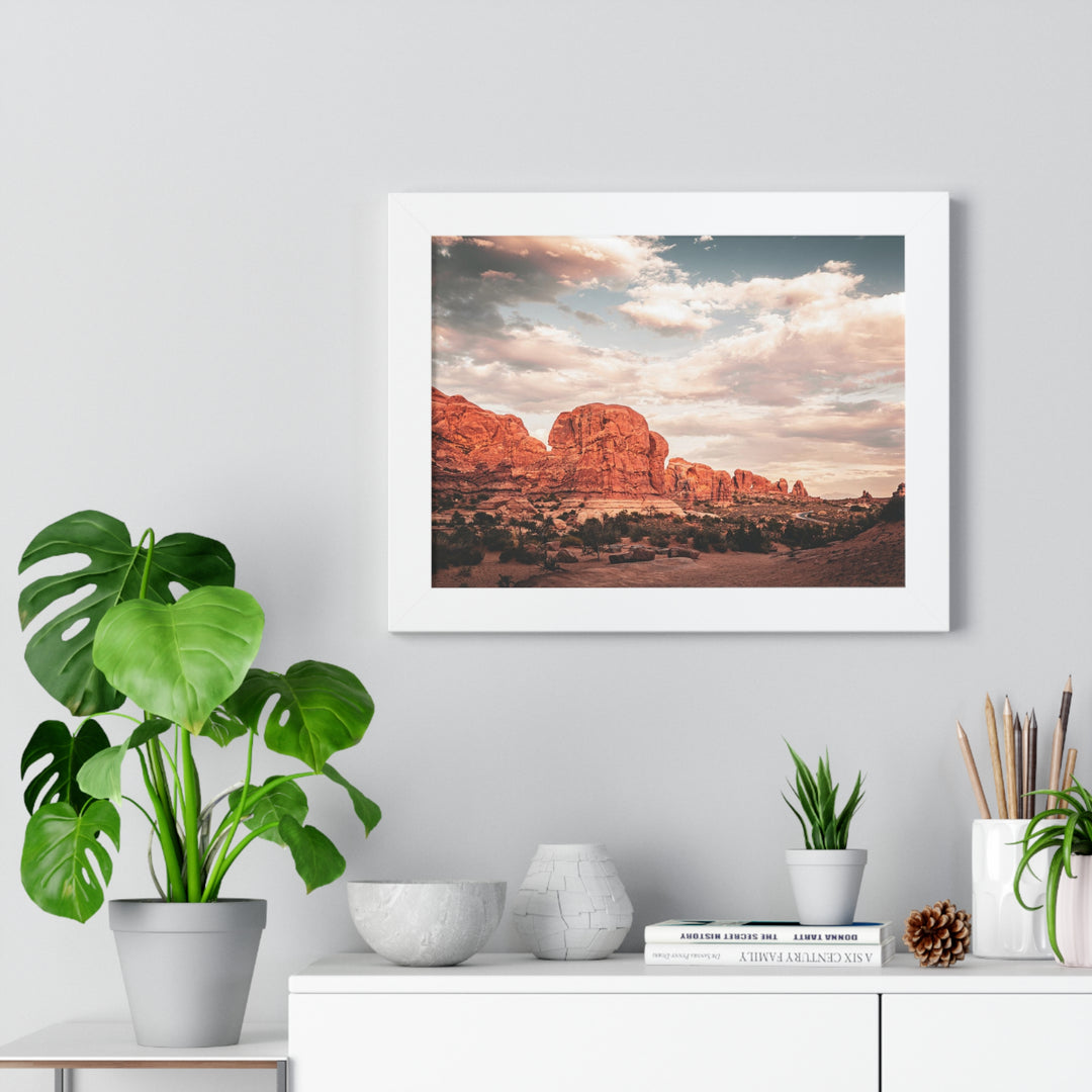 A Desert Sunset - Framed Print