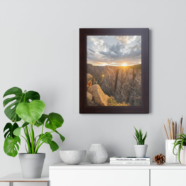 Painted Wall at Sunset Part 2 - Framed Print