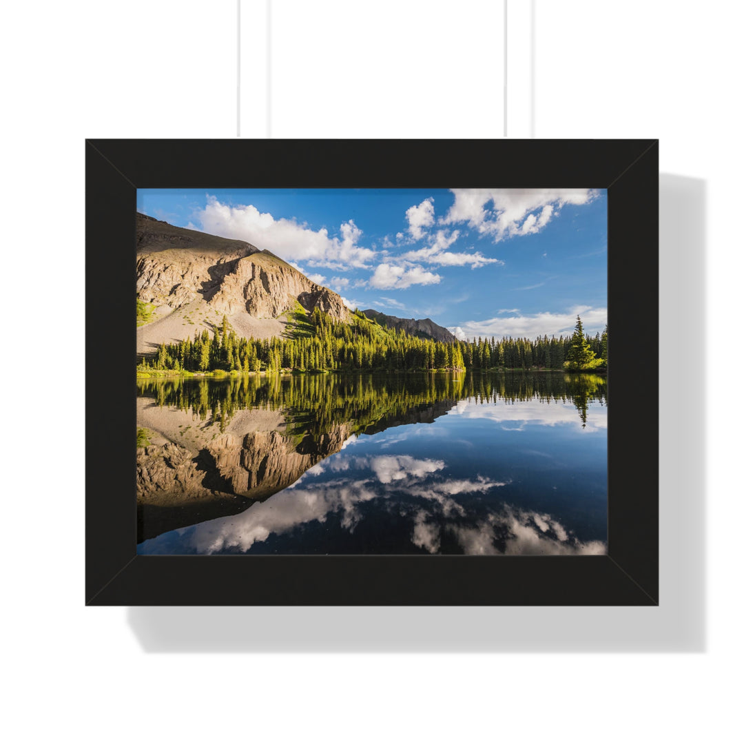 Mountain Scene Reflected - Framed Print