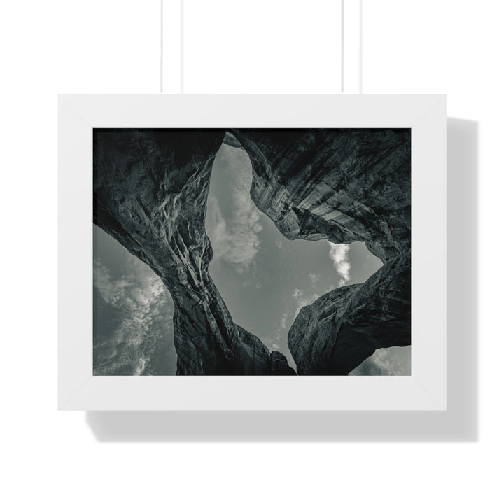 Natural Frames Part 3 in Black and White - Framed Print