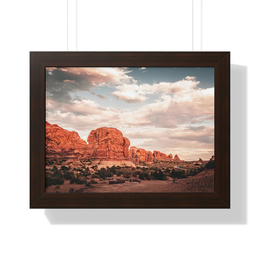 A Desert Sunset - Framed Print