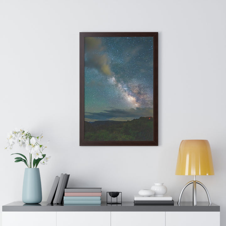 Milky Way Through the Clouds Part 1 - Framed Print