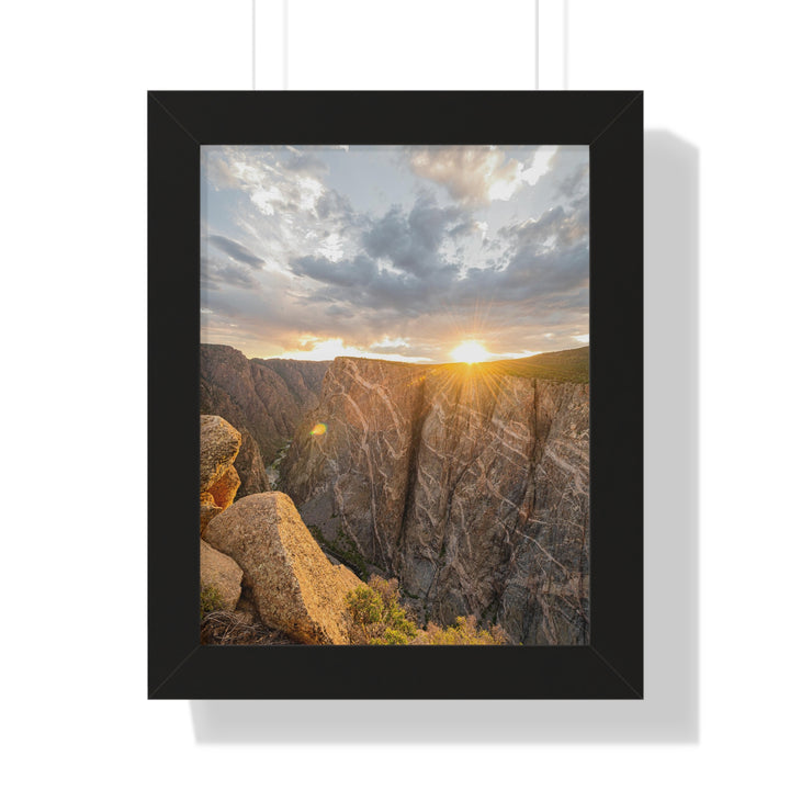 Painted Wall at Sunset Part 2 - Framed Print