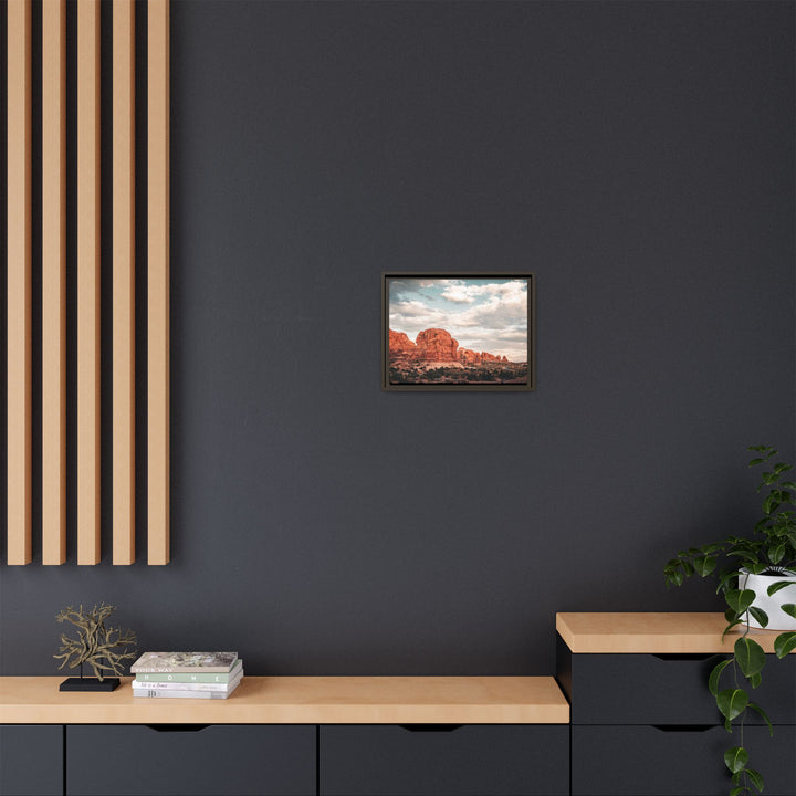 A Desert Sunset | Patience | Framed Matte Canvas Art Print | Elemental Escape Collection
