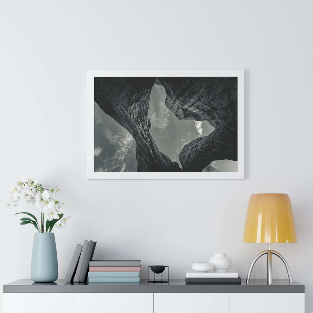 Natural Frames Part 3 in Black and White - Framed Print