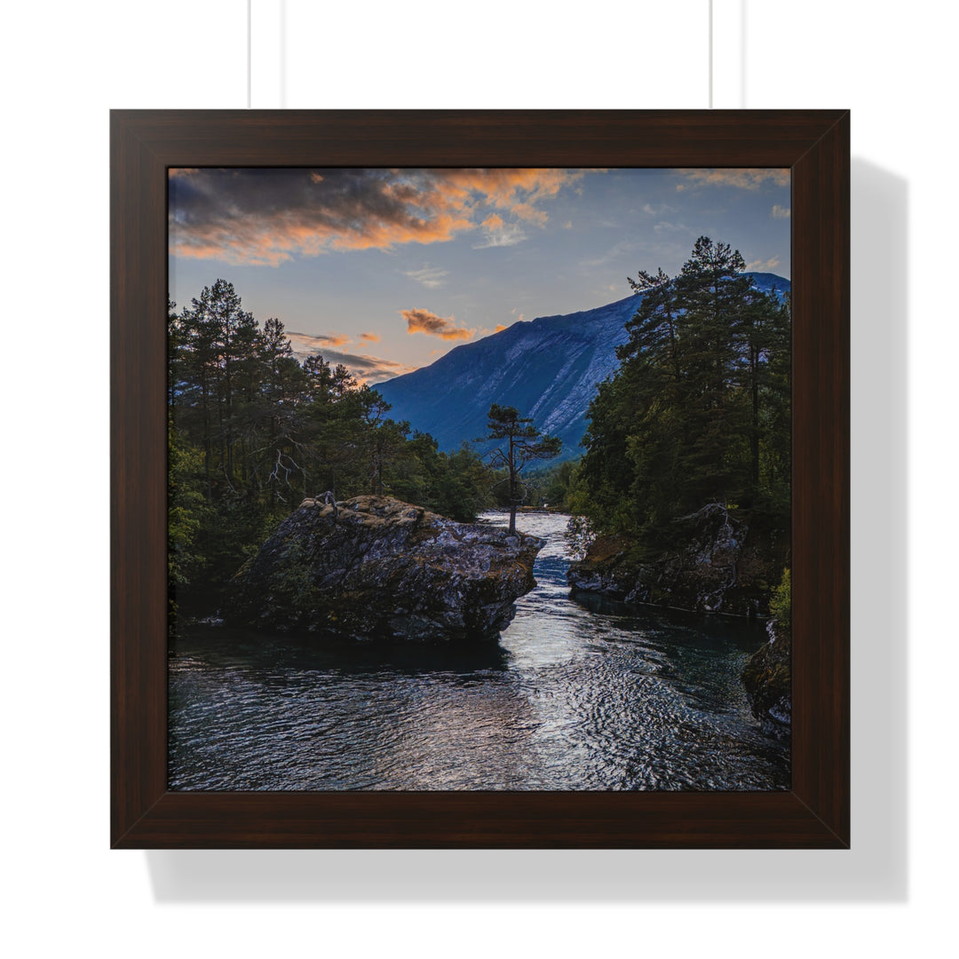 Whispering Waters at Dusk - Framed Print