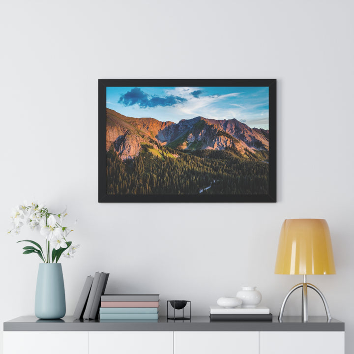 Fading Mountain Light - Framed Print