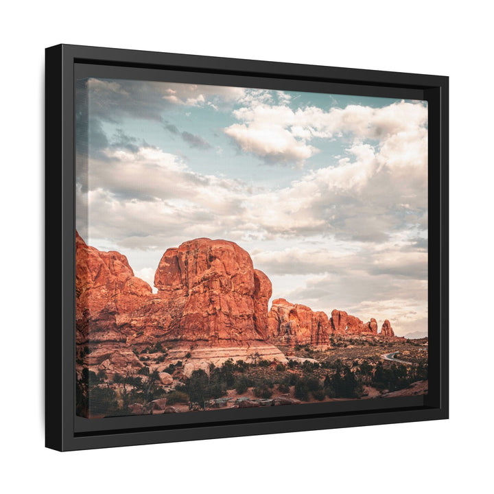 A Desert Sunset | Patience | Framed Matte Canvas Art Print | Elemental Escape Collection