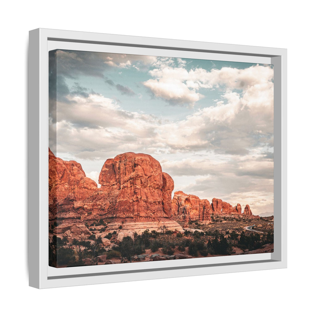 A Desert Sunset | Patience | Framed Matte Canvas Art Print | Elemental Escape Collection