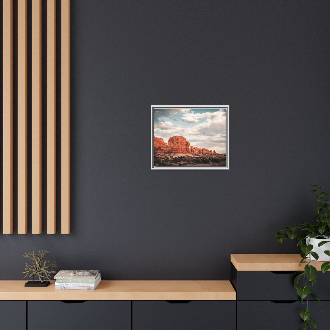 A Desert Sunset | Patience | Framed Matte Canvas Art Print | Elemental Escape Collection