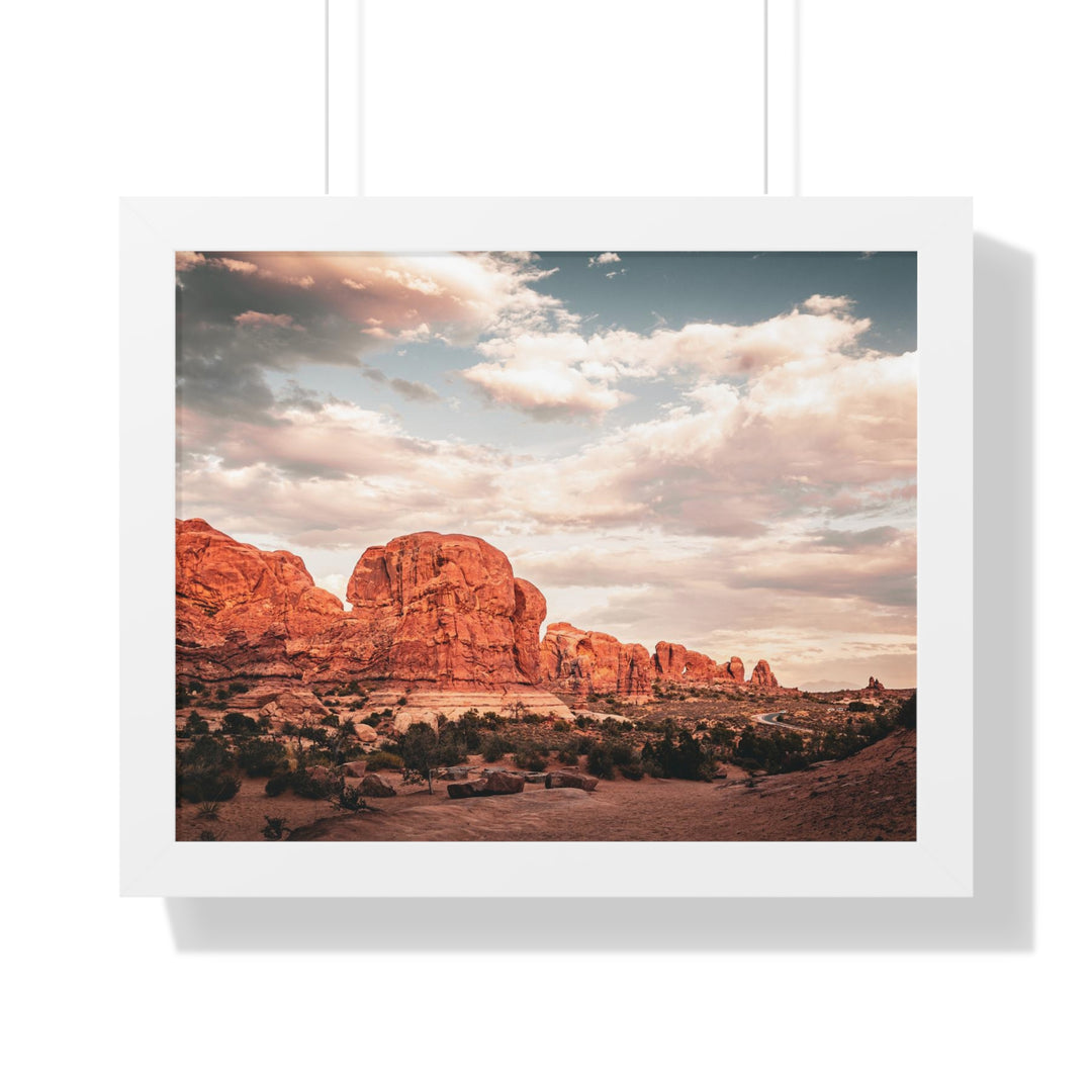 A Desert Sunset - Framed Print