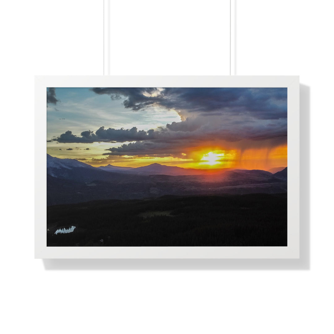 Rainy Sunset - Framed Print