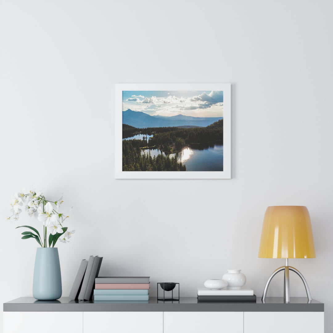 Cool Mountain Lakes - Framed Print